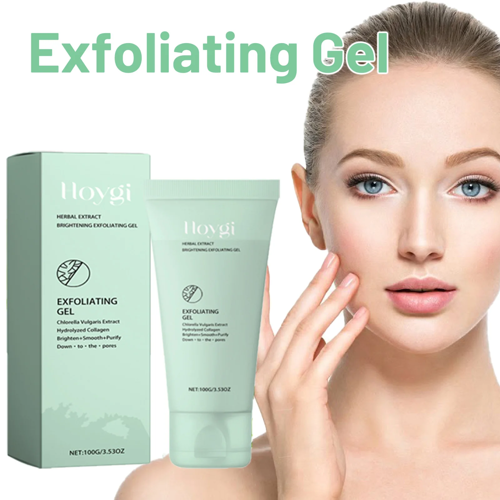 

Травяной отшелушивающий гель для лица, глубоко очищающий поры, удаление омертвевшей кожи, контроль жирности, освежающий питательный скраб для лица, уход за кожей