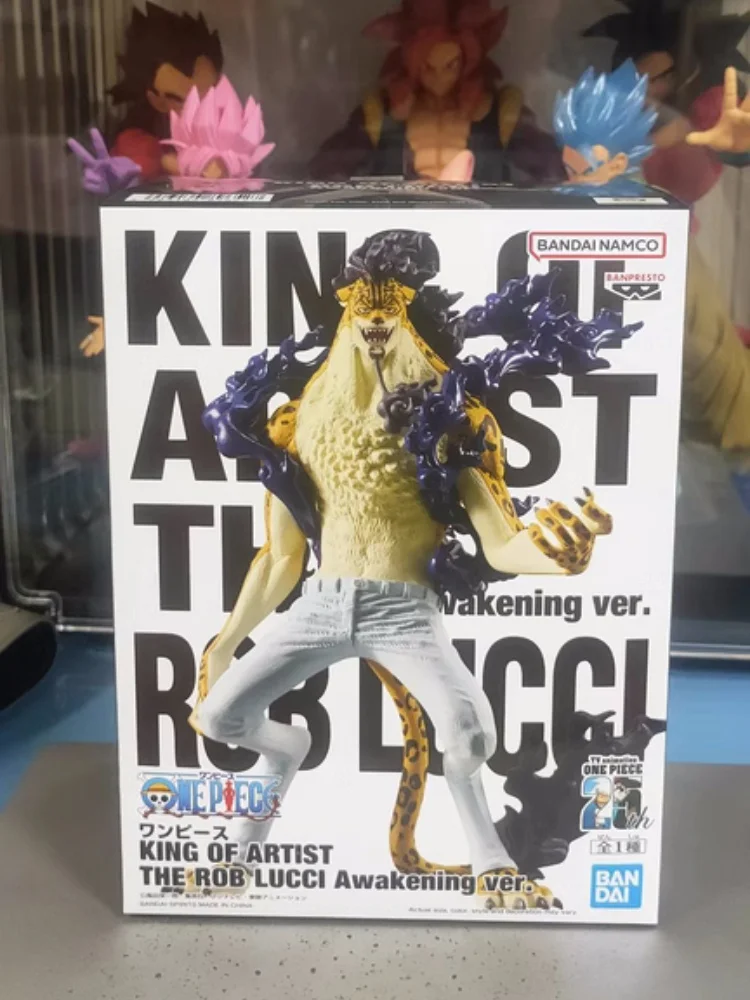 19cm Original Genuine Banpresto One Piece The King Of Art Rob Lucci PVC Action Figure Cartoon Toys For Children Collector Doll