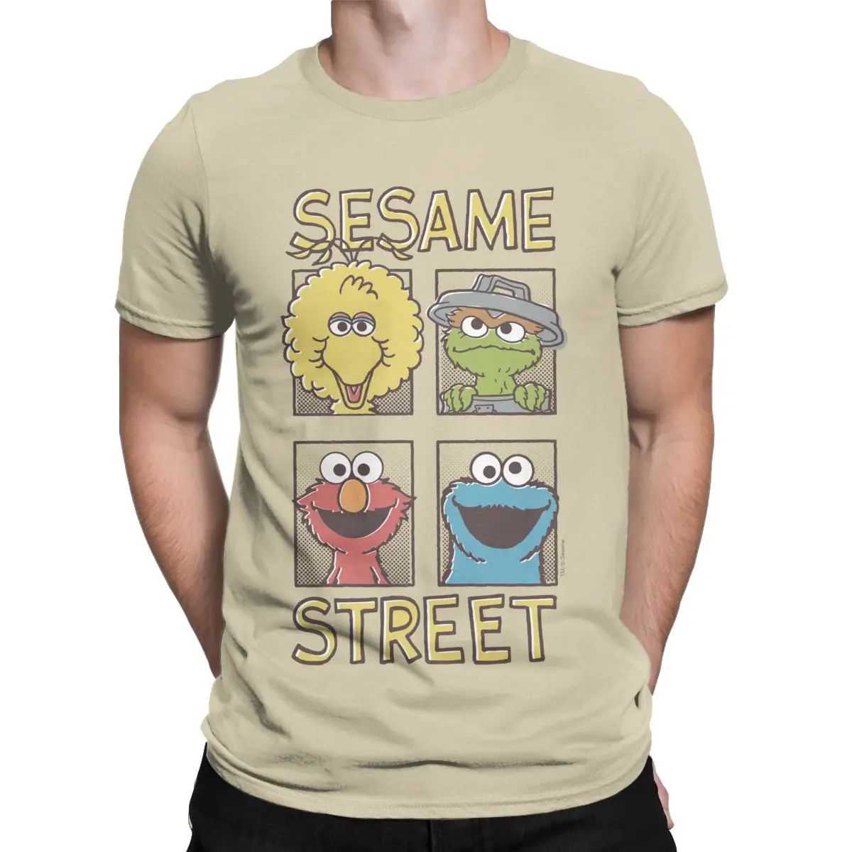 Sesamed Sweet Streets T Shirts Men 100% Cotton Fashion for Male T-Shirt Crewneck Tee Shirt Short Sleeve Tops 4XL 5XL 6XL