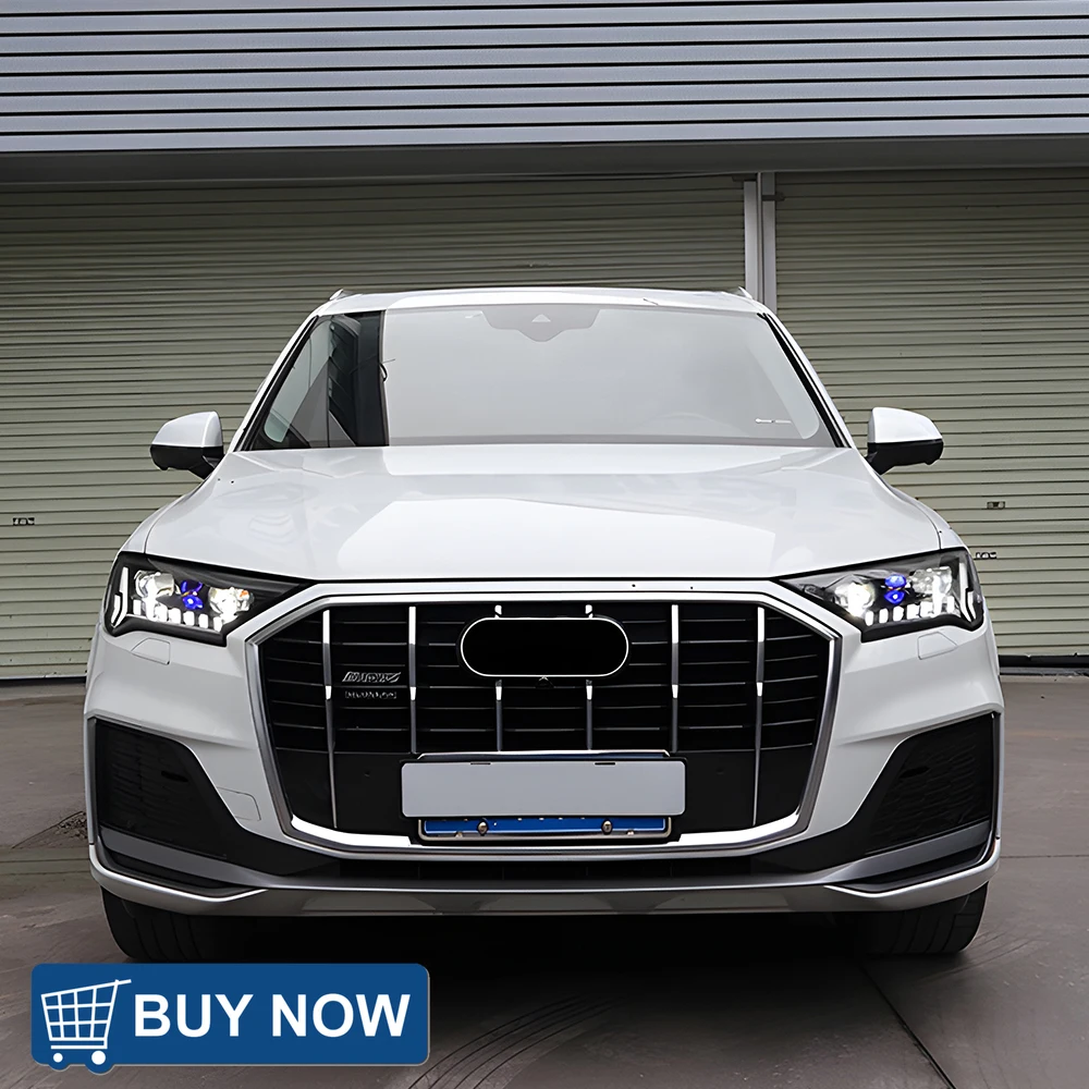 

For Audi Q7 2016-2022 Auto Headlights Assembly Upgrade Startup Effect Laser Styles LED Projector Lens Car Tools Accessories