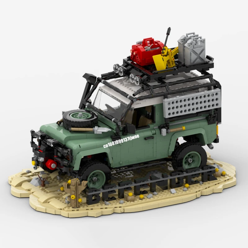 638PCS Landing Roved Classic Defender 90 City Off-road Car model Display creative ideas childToy Gift Technical blocks MOC-10317