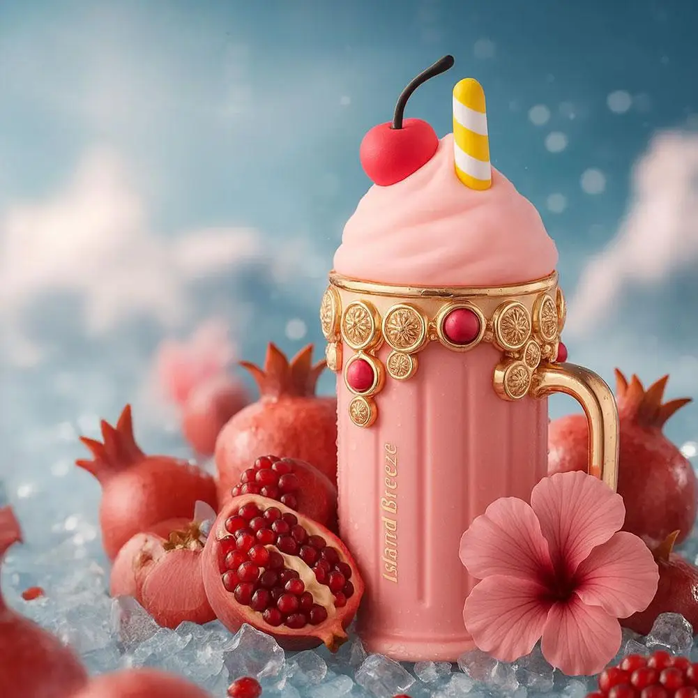 

Armaf Island Breeze Unisex Fragrance Long-lasting Floral Fruity Pink Ice Cream Cup Shape Arabia Tropical Style Eau De Toilette