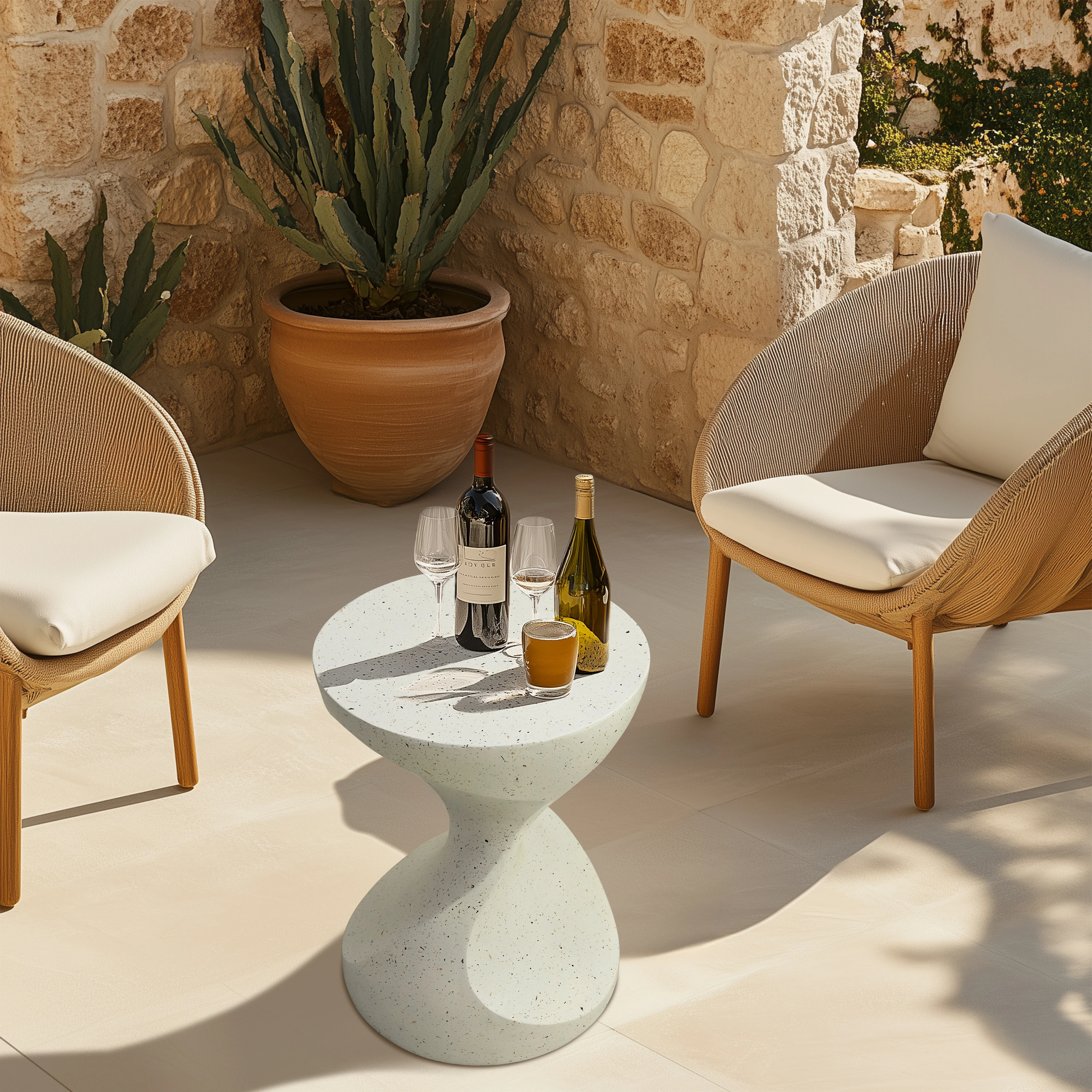 tavolino-laterale-in-cemento-leggero-a-forma-di-clessidra-bianco-per-soggiorno-balcone