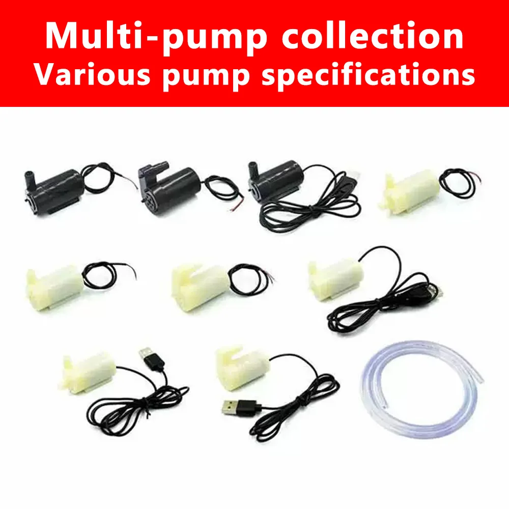 1PCS DC 3V 5V Micro Submersible Motor Pump Silent Portable Submersible Water Pump USB for Fish Tank Fountain Aquarium Garden