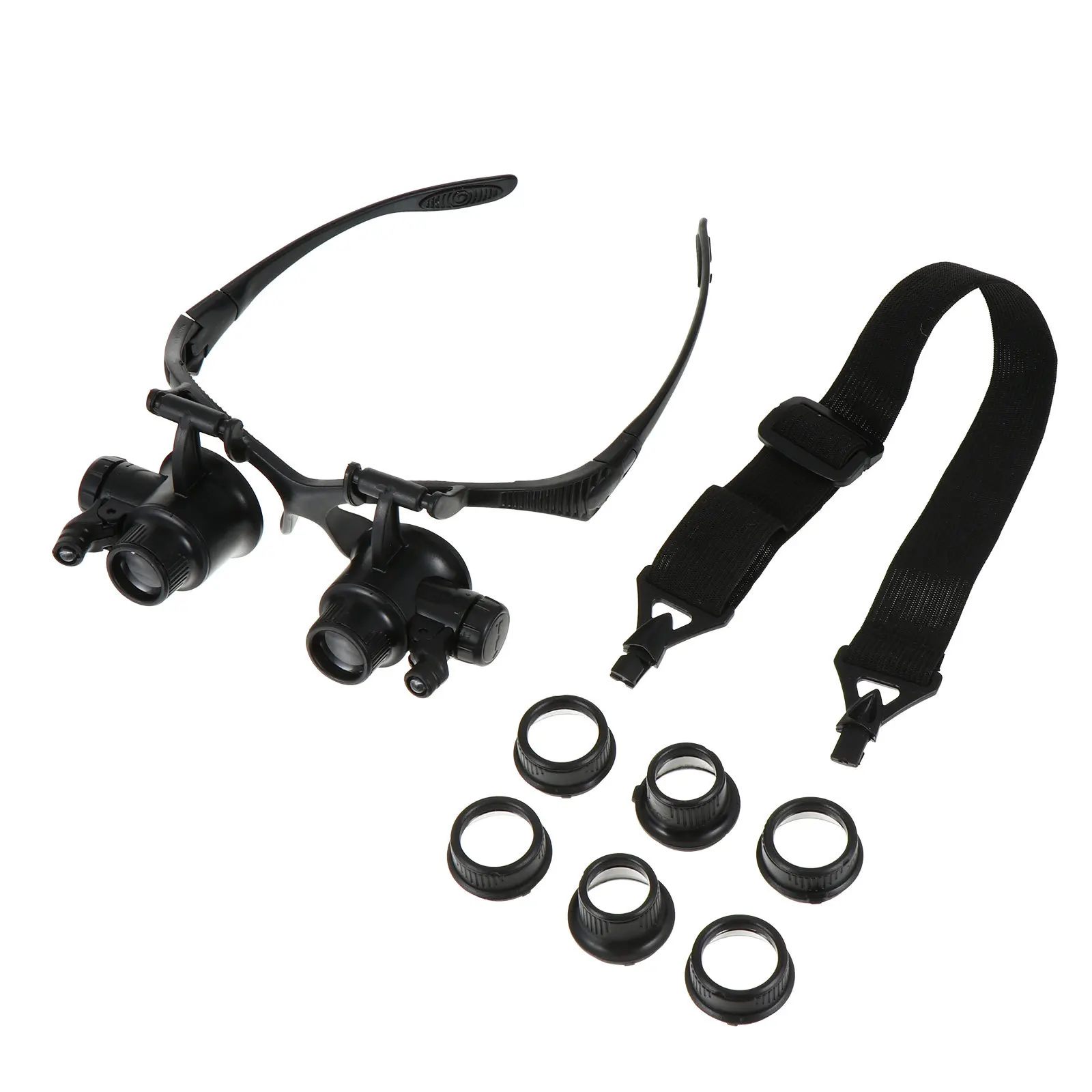 

1Pcs Head-Mounted LED Light Magnifier Interchangeable Lens Jeweler Watch Repair Tool Reading Magnifying Glass for Coin Stamp