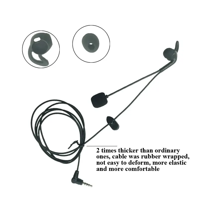 2PCS 3.5mm Jack In Ear Headphones Suitable For EJEAS FBIM V6 V4 V6C V4C Referee Motorcycles Helmet Headset