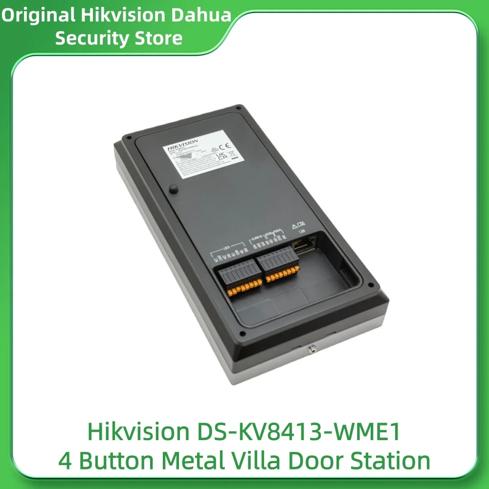 Hikvision DS-KV8113-WME1(C) 1-кнопочная металлическая дверная станция для виллы DS-KV8413-WME1(C) 4-кнопочная металлическая дверная станция для виллы Wi-Fi IP65 IK08