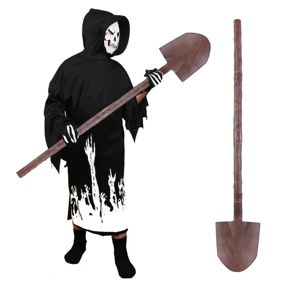 Halloween Plastic Shovel Lightweight Detachable Shovel Quick Assembly Simulated Rusty Shovel Cosplay Prop for Halloween Party