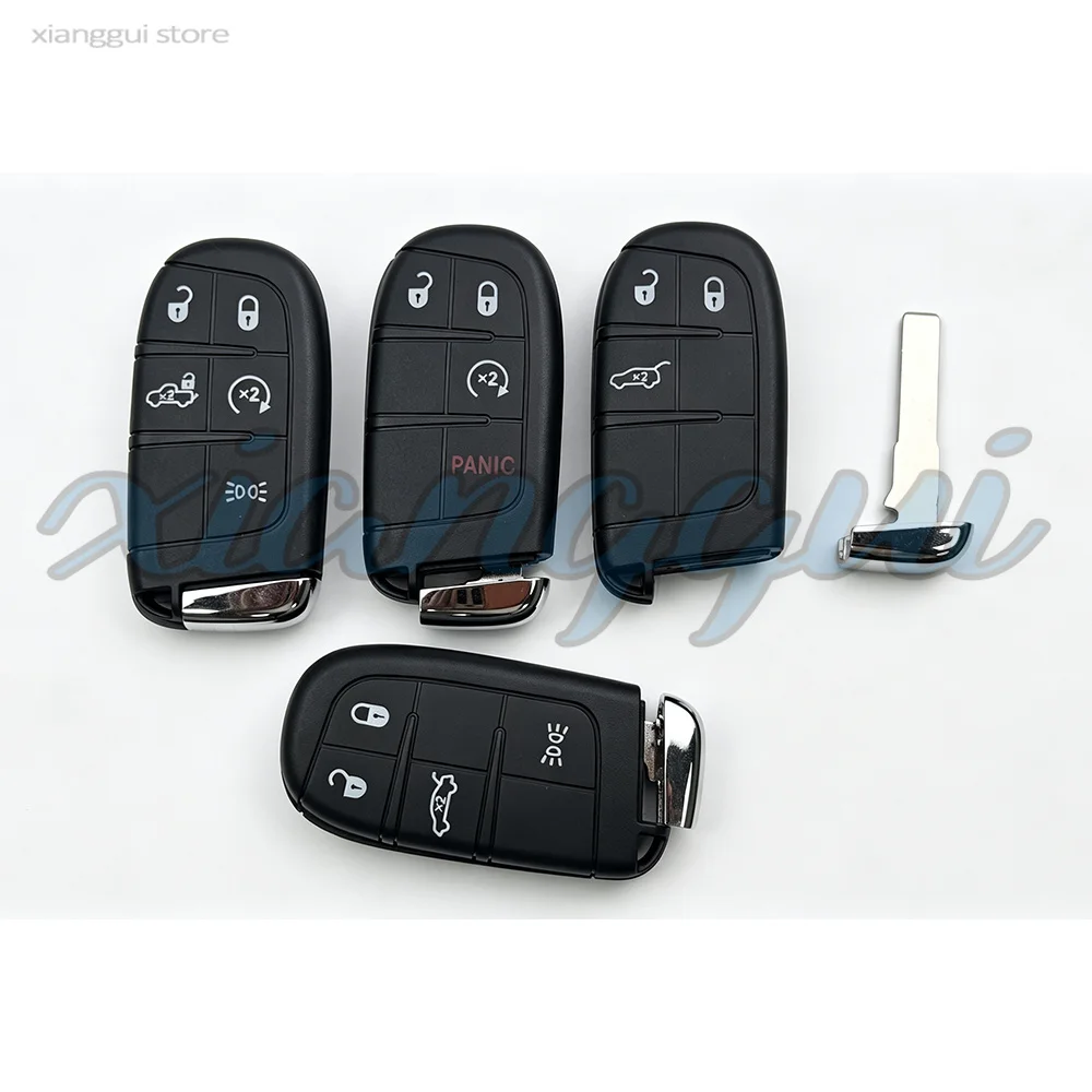 2 3 4 5 Buttons with SIP22 Blade Car Key Housing Key Case Shell for Fiat 500 500L 500X 2016 2017 2018 2019