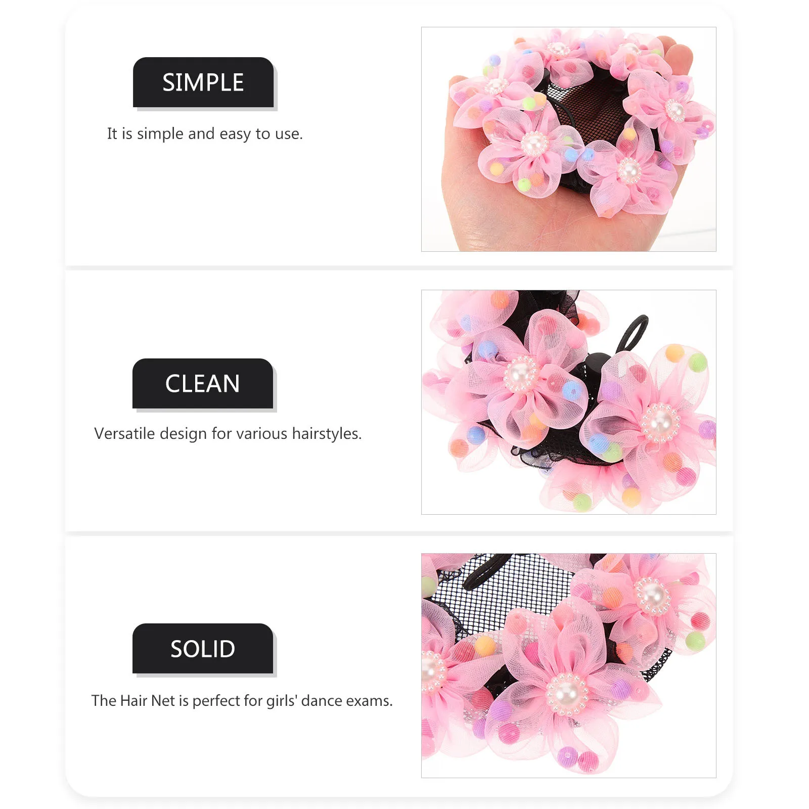 

Ballet Bun Hair Net Cover for Women Accessories Dance Performance Hair Nets Bun Nets for Ballet Women Hairnets