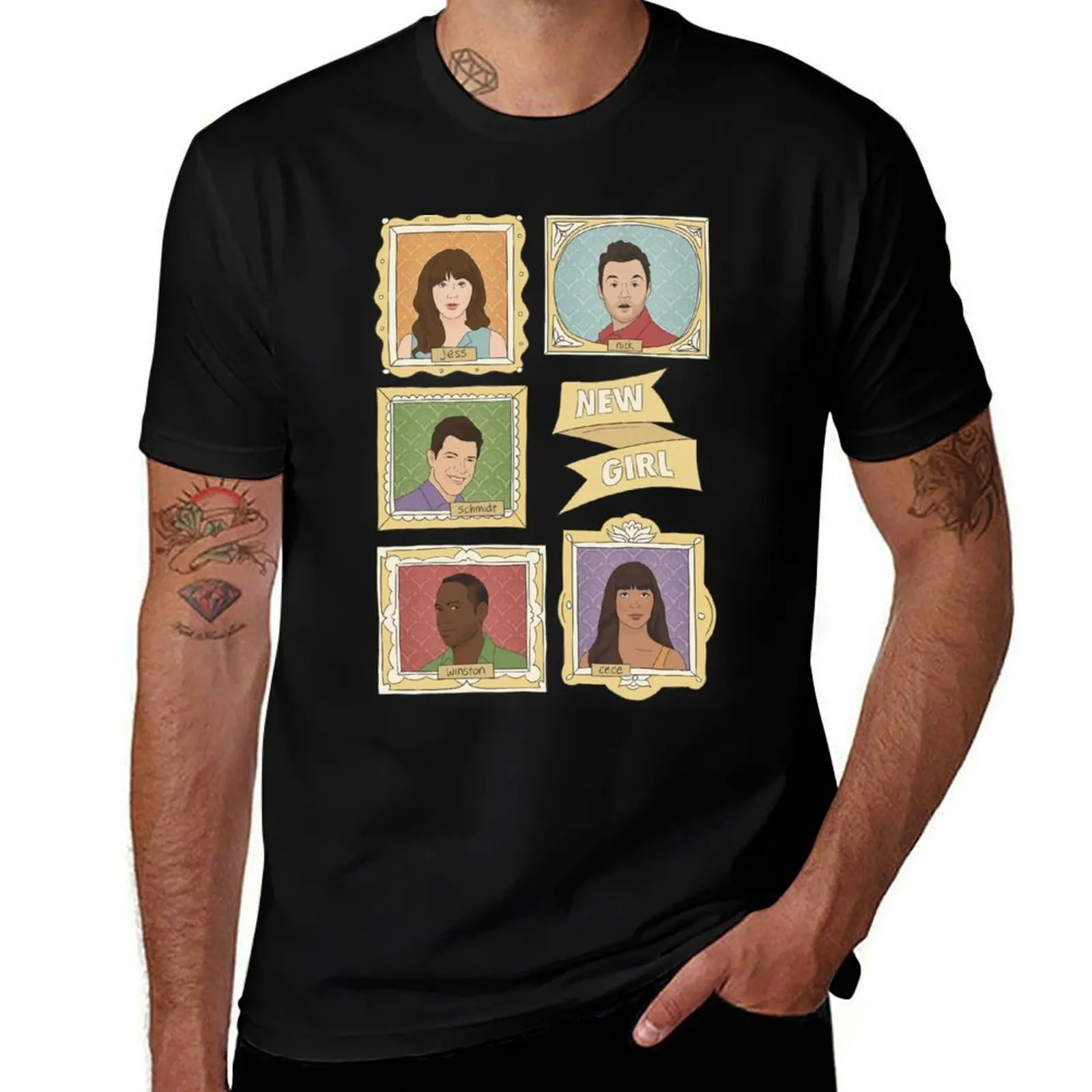 New Girl Vintage Frames T-Shirt Work Duty Casual T-Shirt