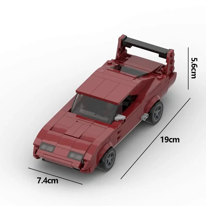 MOC Technical Car Dodge Charger Daytona Fast Furious City Racing Supercar Speed Vehicles Sets Building Blocks Kid Toys Gift