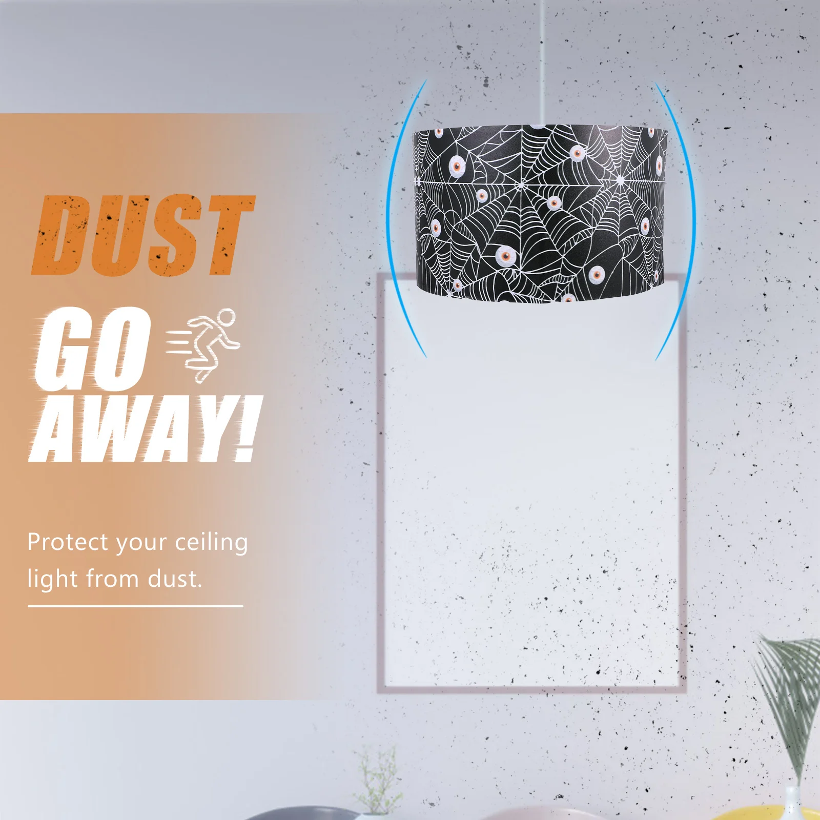 

Halloween Fabric Lampshade Classic Pattern Indoor Table Lamp Shade Cover for Halloween Bedroom Decor Party Lighting