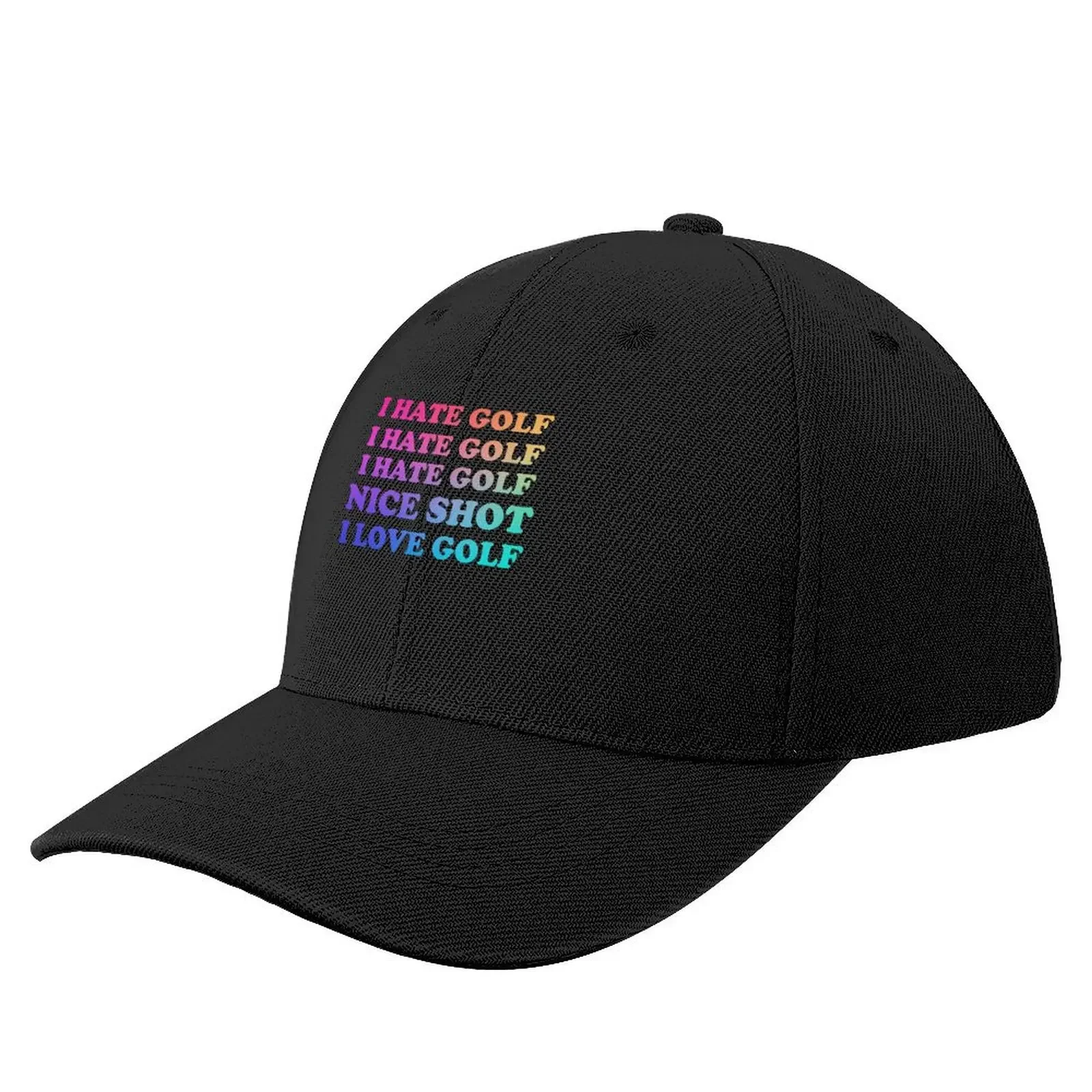 I Hate Golf I Hate Hate Nice Shot Love Baseball Cap |-F-| beach hat summer hat Women Beach Fashion Men's