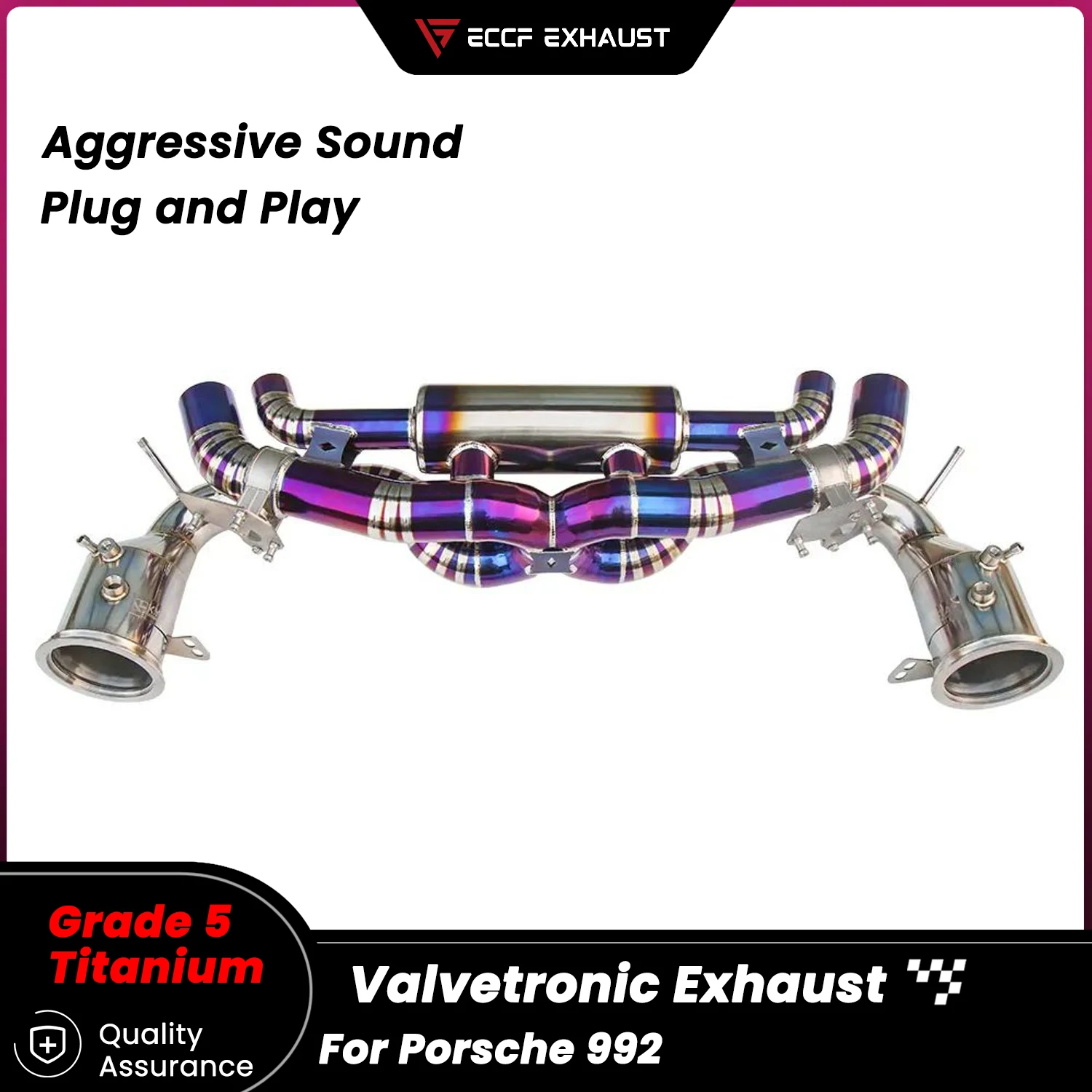 

Sporty TItanium OEM Valved Catback Exhaust With Downpipe for Porsche 992 Unleash True Exhaust Performance Easy Installation