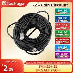 Techage RJ45 10M 20M 30M 50M cat5 Ethernet Network Cable Patch Outdoor Waterproof LAN Cable Wires For CCTV POE IP Camera System