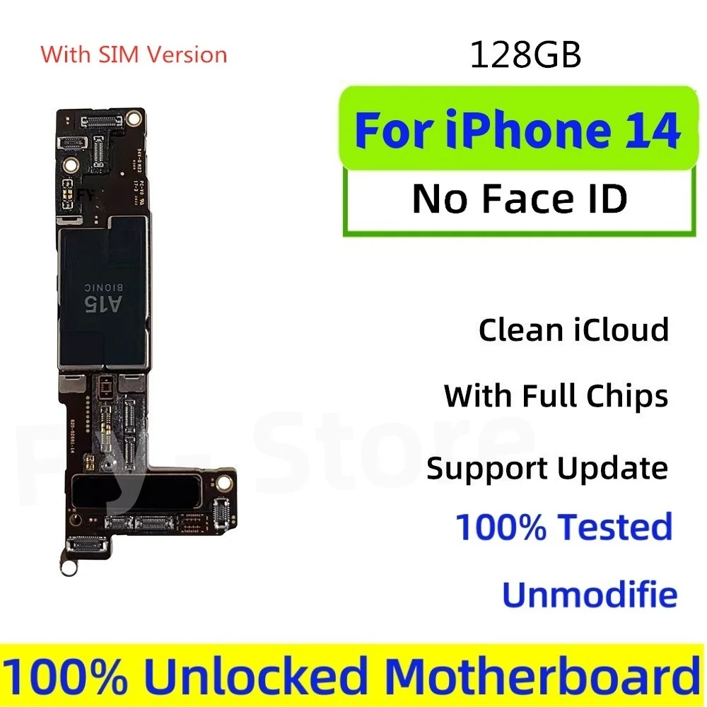 iPhone 14 Pro Max 14 Plus メインボード用の本物のマザーボード、Face