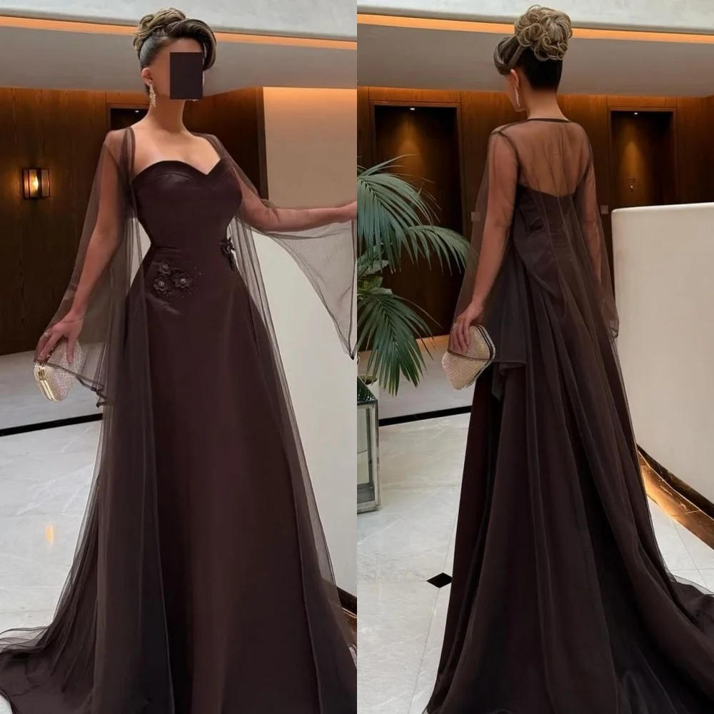 

Customized Matching Fashion Flower Sequined A-line Strapless Long Dresses Bespoke Occasion Dresses Modern Style Sizes Available