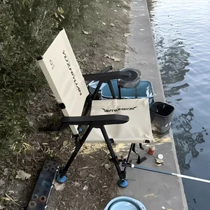 Portable Folding Camping Chair Set with Side Storage Tray, Adjustable Reclining Fishing Chair for Beach, Camping and Outdoor Use view 2