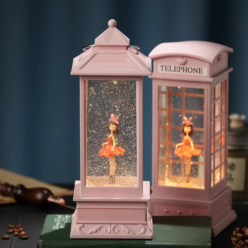 Rotating Ballet Snowflake Music Box Music Box Crystal Ball Dancing Girl Girl Birthday Gift Ornaments Music Box