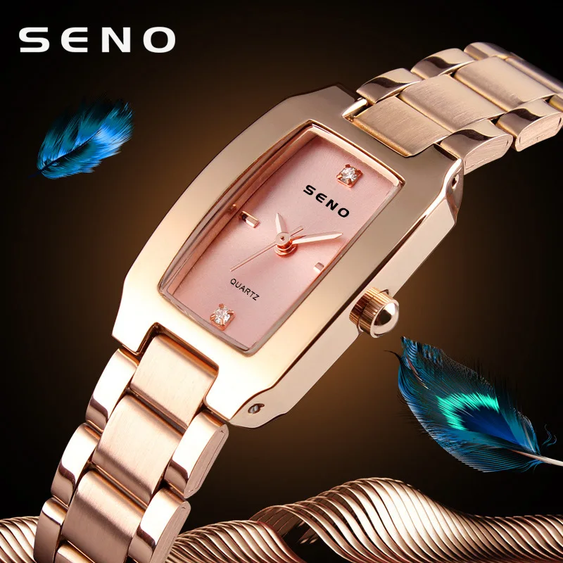 Women's Waterproof Trendy Square Quartz Watch Fashionable Southeast Asian Style Bracelet Chain Design Ideal Gift Watch