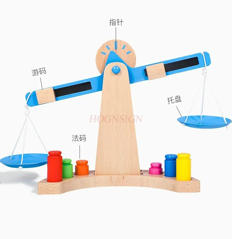 

1 комплект, забавные обучающие весы для раннего развития, деревянные весы, обучающие весы по математике,