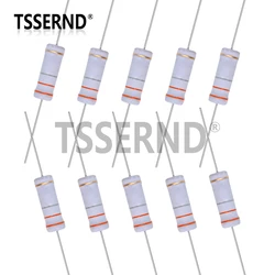 10pcs 5W Metal oxide film Resistor 5% 1R ~ 10M 100R 220R 330R 1K 2.2K 3.3K 4.7K 10K 22K 47K 100K 1M 100 220 330 ohm Carbon Film