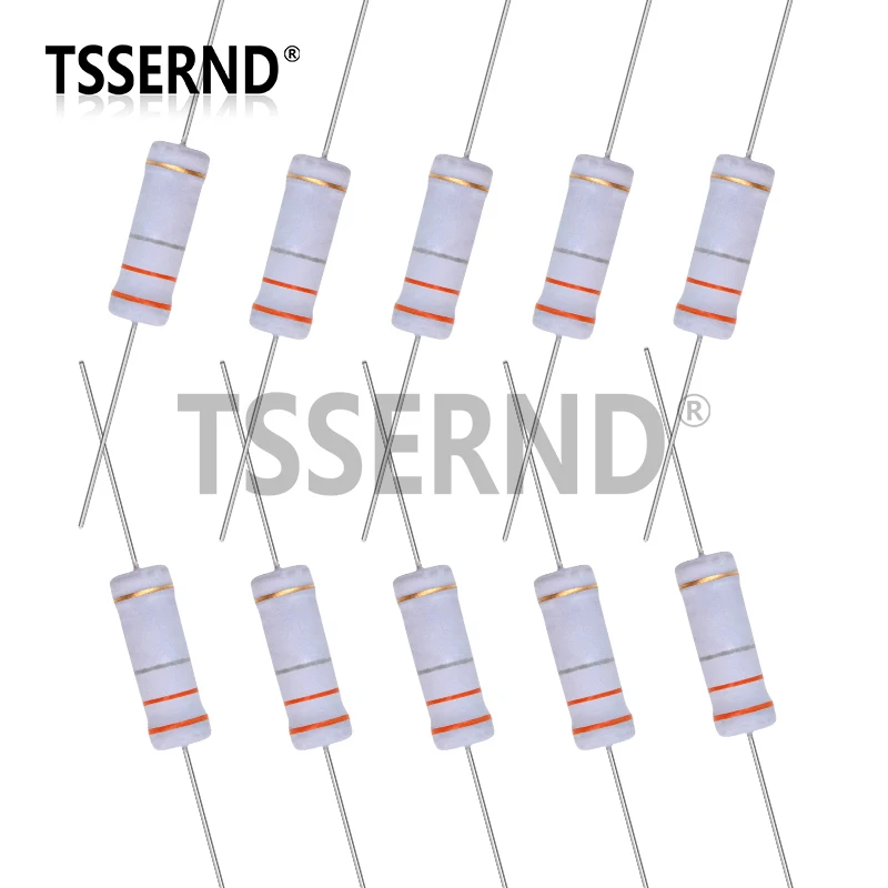 10pcs 5W Metal oxide film Resistor 5% 1R ~ 10M 100R 220R 330R 1K 2.2K 3.3K 4.7K 10K 22K 47K 100K 1M 100 220 330 ohm Carbon Film