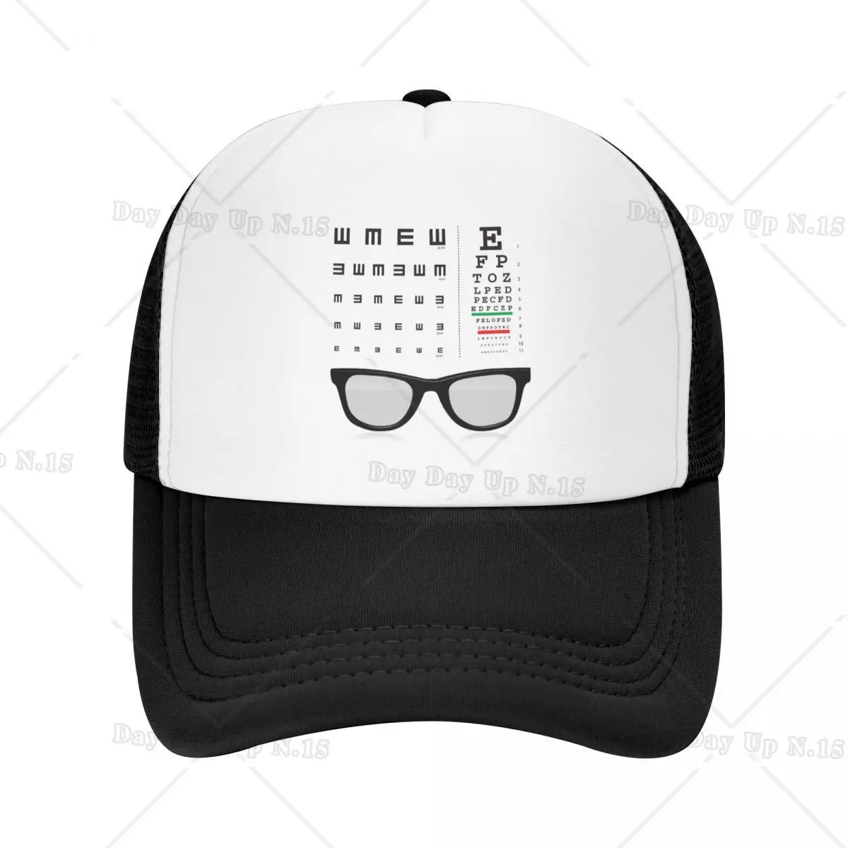 Snellen Eye Test Chart Baseball Cap Hip Hop Women Men's Adjustable Optician Vision Glasses Trucker Hat Autumn Snapback Caps