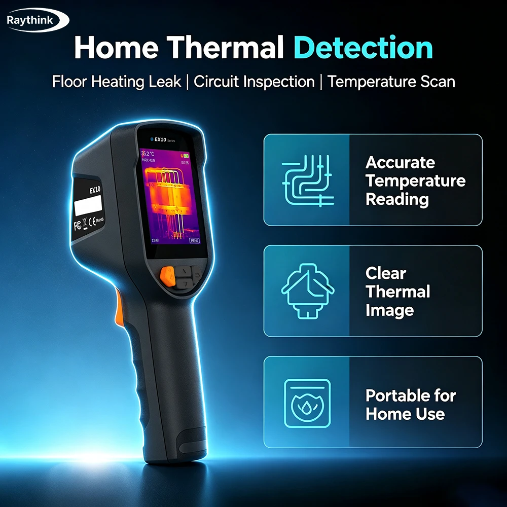 Raythink Handheld Thermal Imager Ai Super-resolution 320 * 240 Infrared Thermal Imager Pipeline Temperature Measurement