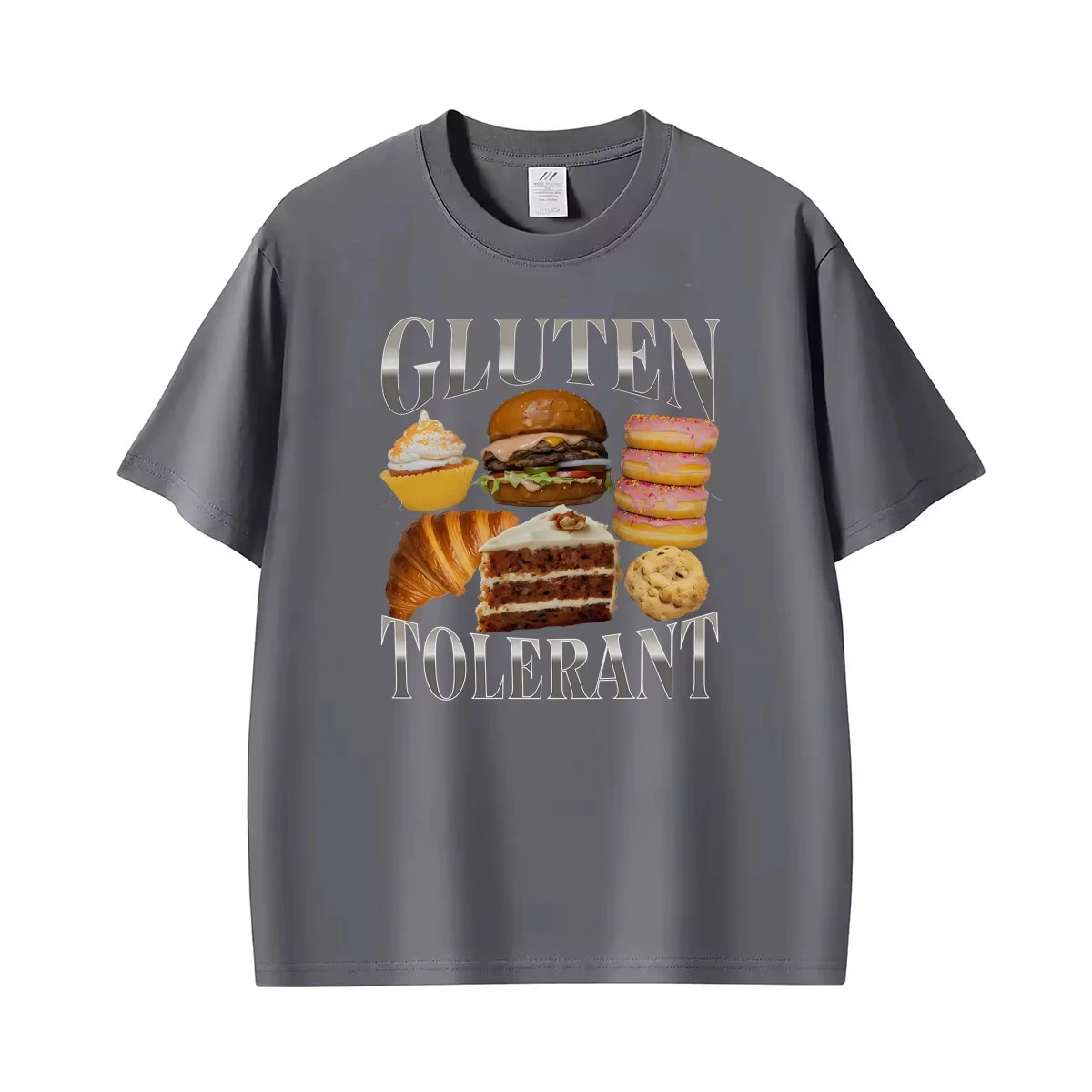 Gluten Tolerant Funny Meme Retro 2000s Graphic T Shirts Men's Clothing High Quality Oversized T Shirt Summer Tops Cotton T-shirt