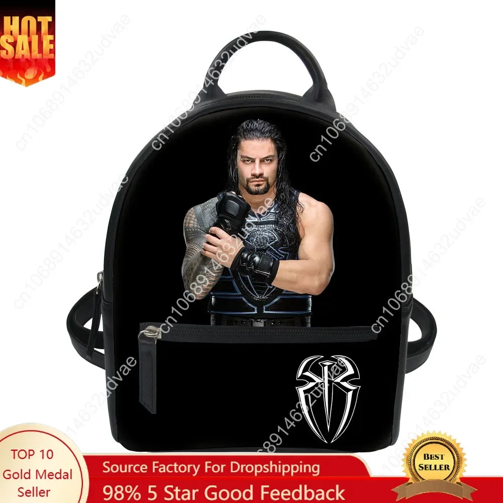 Roman Reigns Backpack Purse Women Schoolbags Personalized Double Shoulder Bag High Quality Daypack Leather Travel Bag Gift