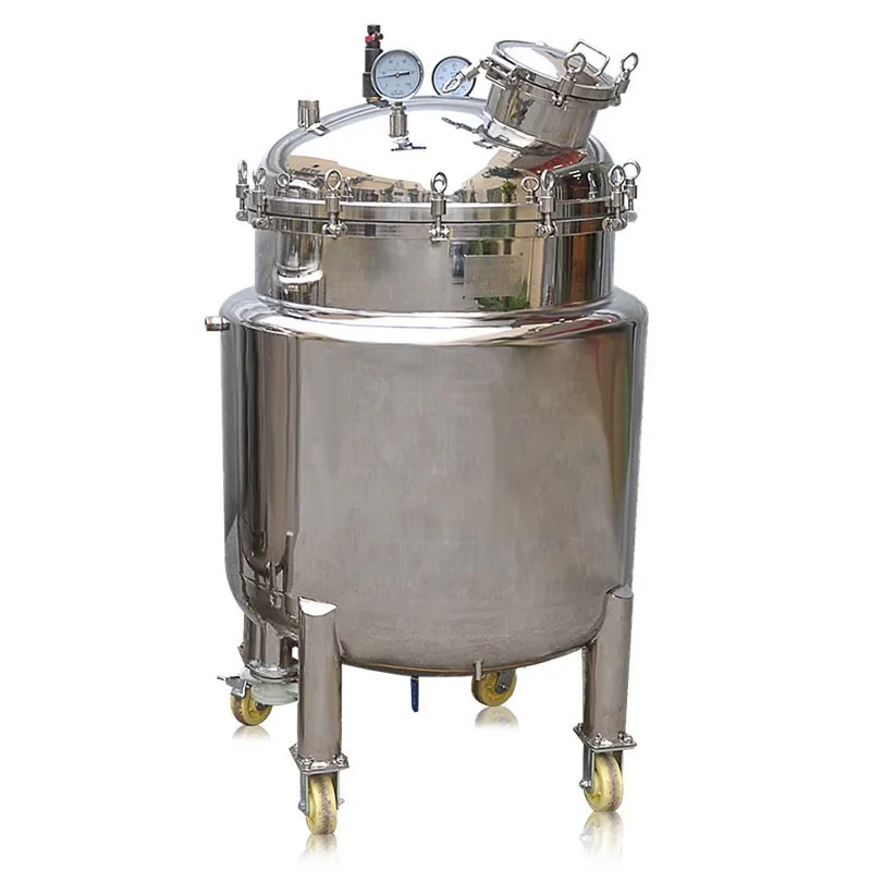heating vacuum fermentation kettle, vertical closed stainless steel insulation tank, interlayer heating fermentation tank