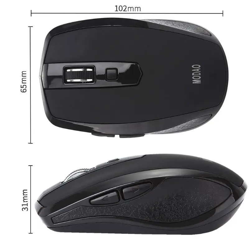 F3MA 2.4G Wireless Mouse 6 Buttons Noiseless USB Type C 1200 1600 DPI Gaming Mouse with Type-C Receiver MICE