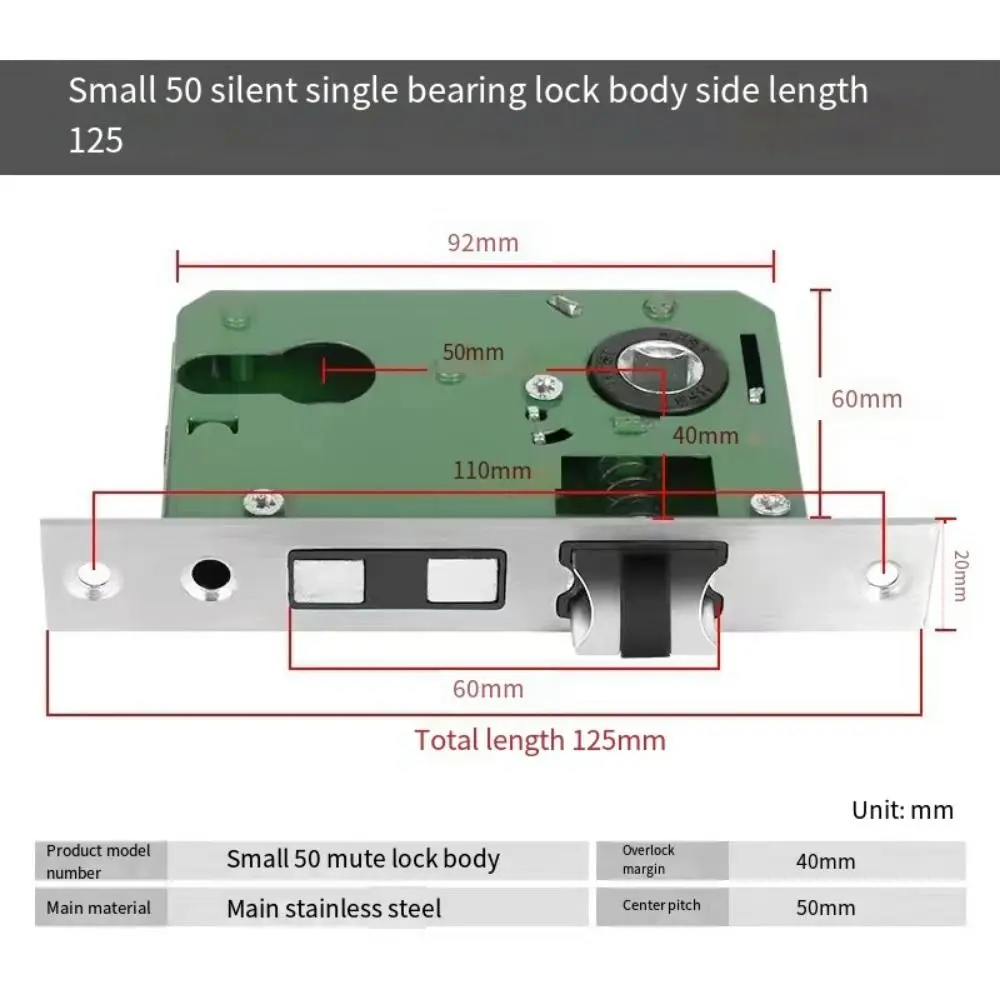 European Style Door Handle Locks Set Anti-theft Easy Install Security Lock Vintage with 3pcs Keys Interior Door Knobs Home