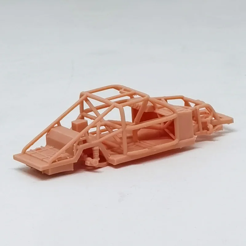1PCS 1/64 Scale Unpainted Chassis Frame 3D Printed Roll Cage Car Body Shell Integrated Model Accessories for DIY Hobby Builder