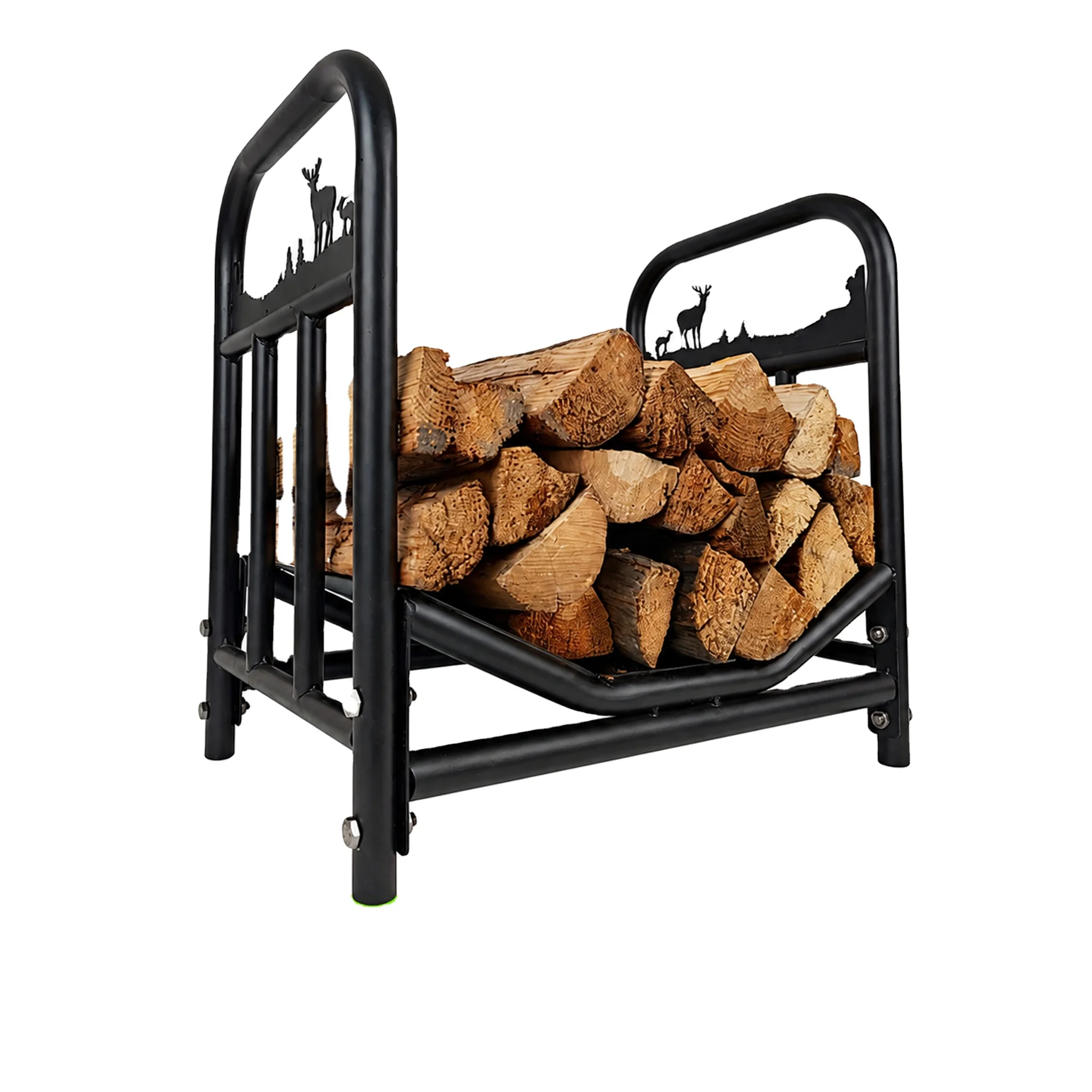 Stainless Steel Cross-border Outdoor Camping Firewood Rack Assembled Portable Tableware Storage for Tent and Household Use