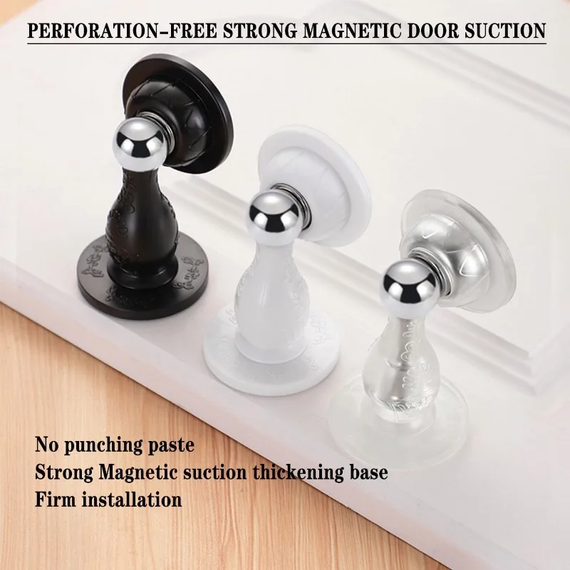 سدادة الباب المغناطيسي لا لكمة الباب الوفير سدادة حامل الباب سيليكون الباب شفط المضادة للتصادم يندبروف الأجهزة المنزلية #3