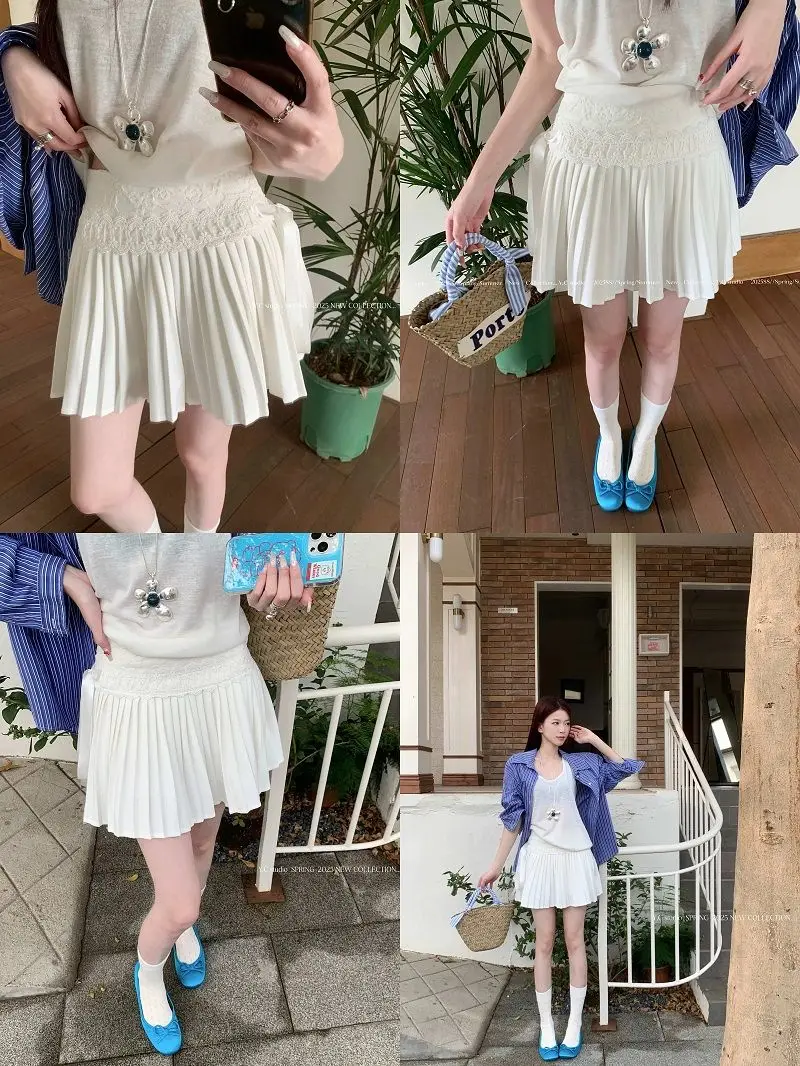 Fashion Korean 2026 Gentle Mohair Sweater Early Autumn New Short Sleeved Loose Bubble Knit Sweater Top