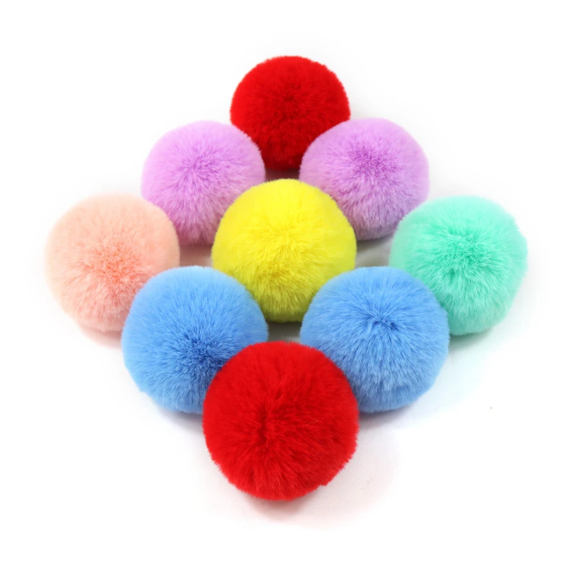 25pcs 6cm Plush Balls Soft Pompones Faux Fur Pompom DIY Kids Toys Wedding Decor Pom Poms Felt Ball Sewing Craft Supplies Gifts