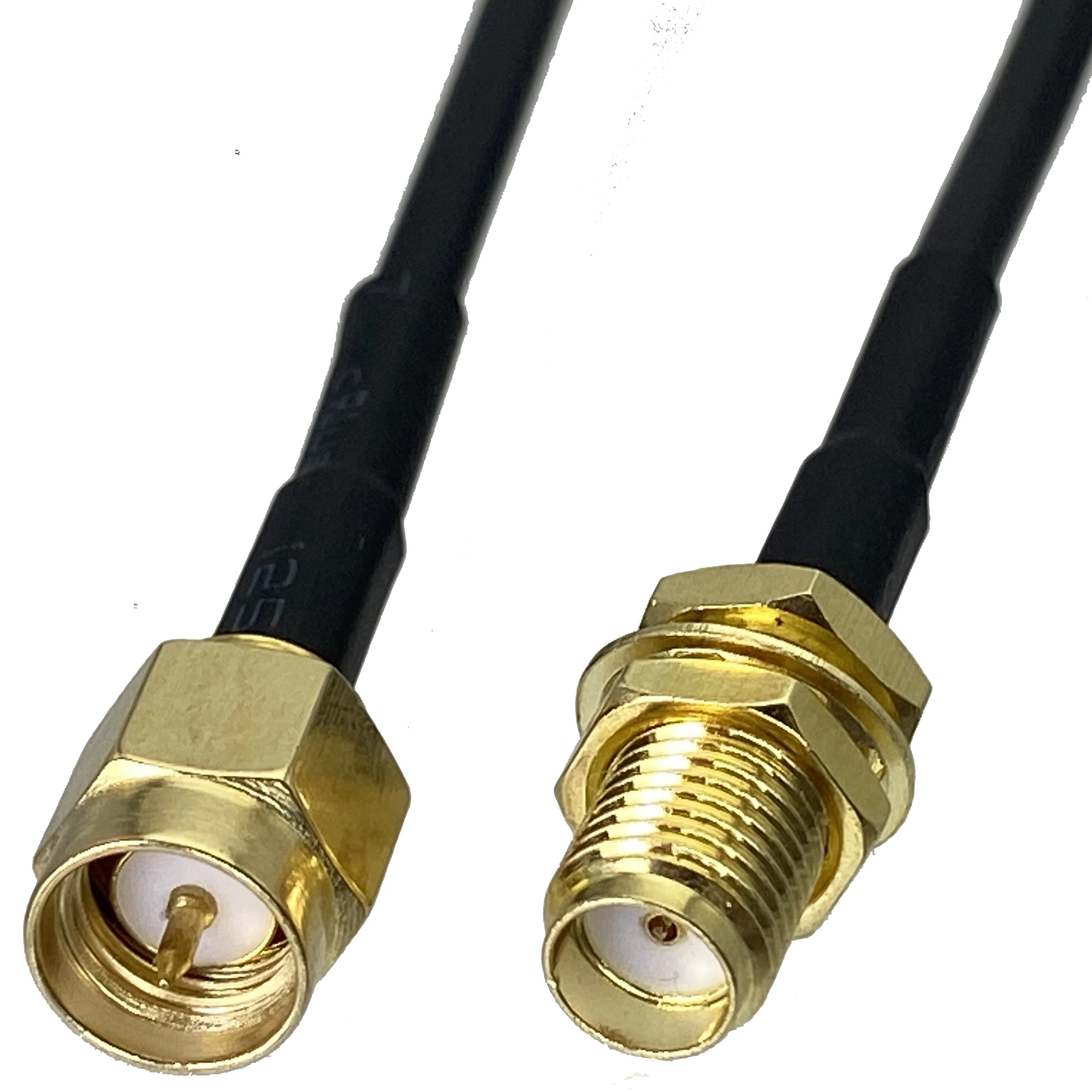 RG174 SMA to SMA RP SMA Male Plug & Female Jack Crimp Straight & Right Angle RF Coaxial Connector Pigtail Jumper Cable 4inch~3M