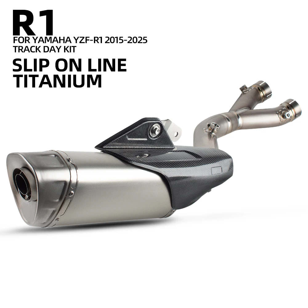 Motorcycle Exhaust Kit Tail Line Pipe Connected R1 Muffler With DB Killer Slip On Line For Yamaha R1 R1M MT10 MT10SP 2015-2026