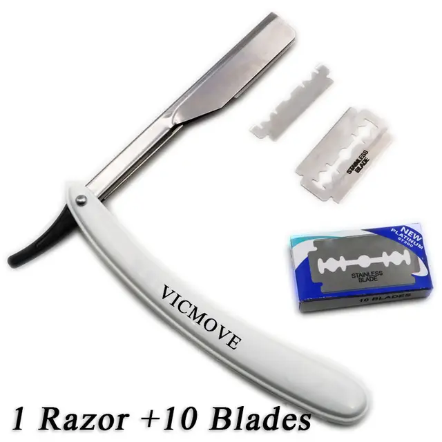 1set Men Straight Barber edge Razors Folding Shaving Knife Hair