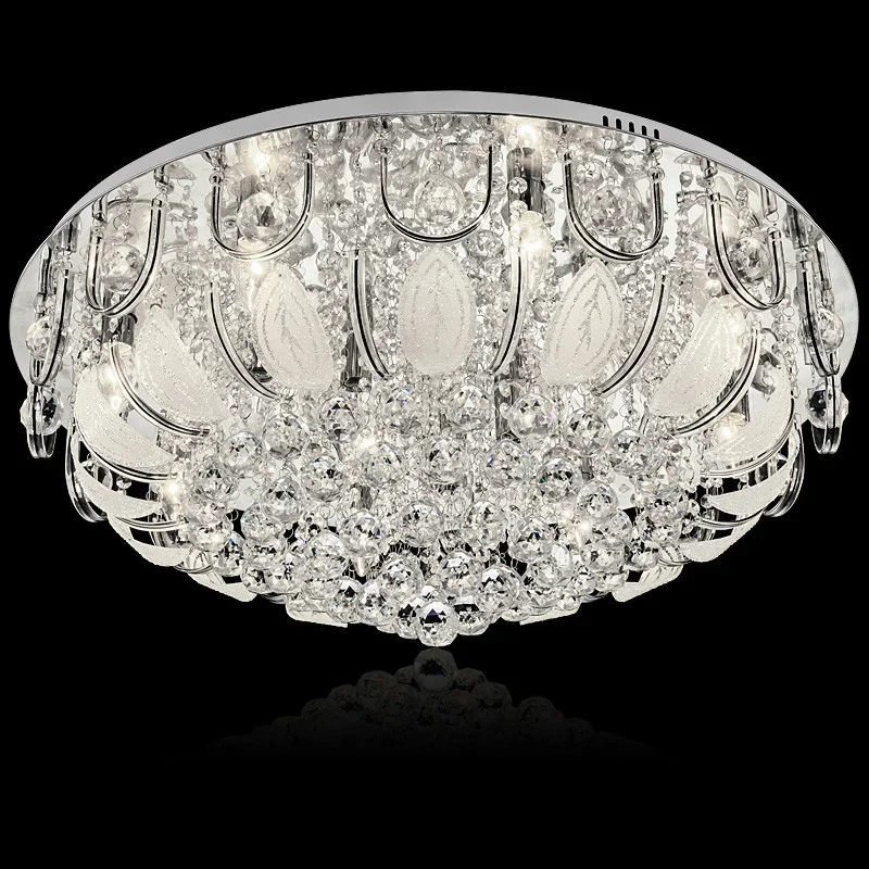 2017 الذهب جولة كريستال ضوء السقف لغرفة المعيشة داخلي مع جهاز التحكم عن بعد ديكور المنزل شحن مجاني #3