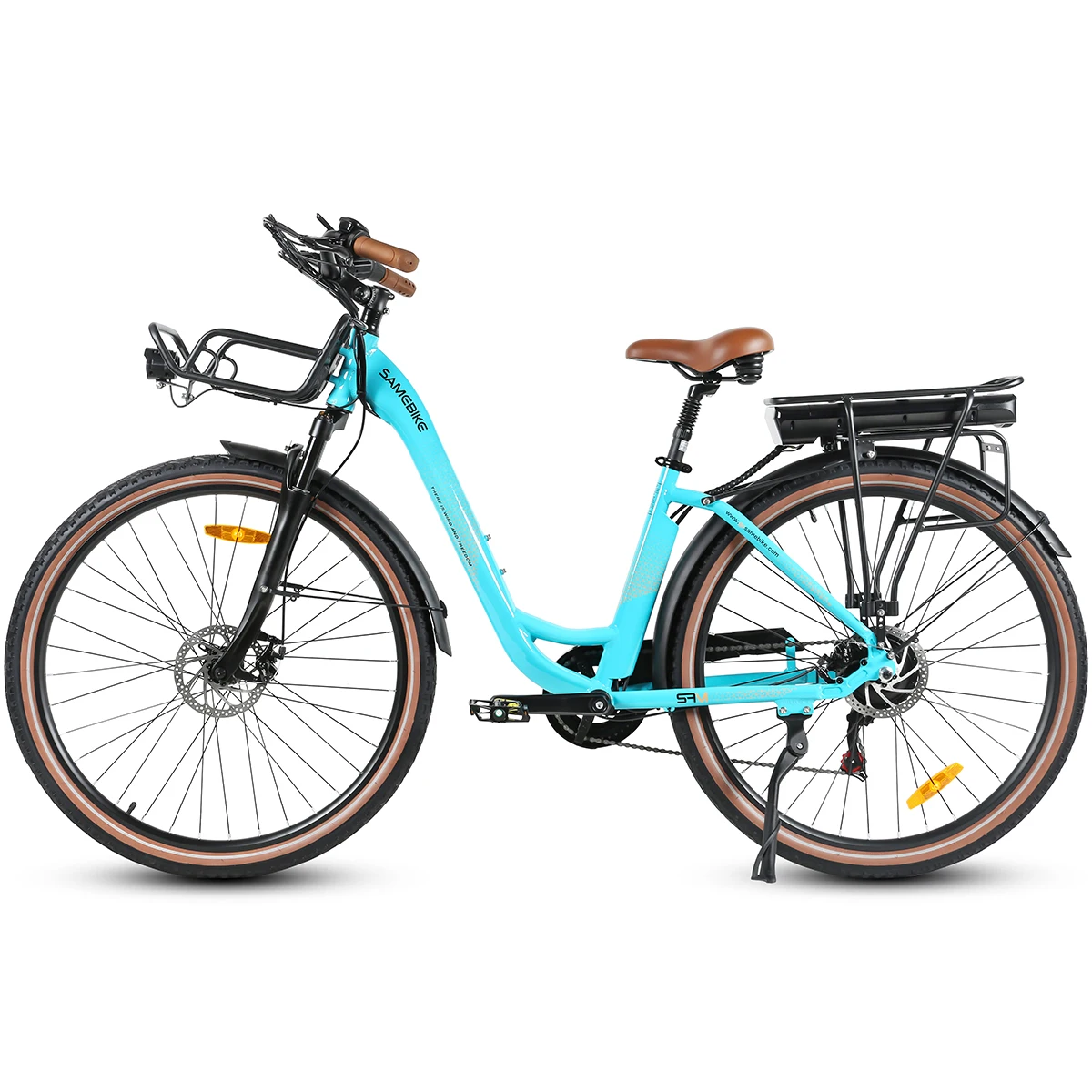 Samebike RS-A07 Elektrische Fiets voor Volwassenen, 28 inch City E-bike met 36V 13Ah Lithium Batterij 25km/u