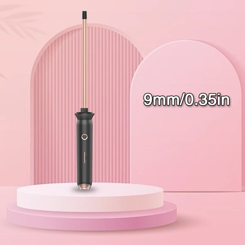 Ultra-fine 0.35 inch Electric Curling Stick-Temperature-Controlled Hair Care Wool Curling Noodle Curler-Curling Tool