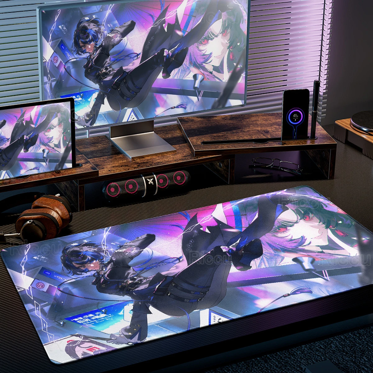 HD Printing Mousepad Daffodill Neverness to Everness NTE Kawaii Anime Girl Desk Mat Locking Edge Rubber Gaming Office XXL Carpet