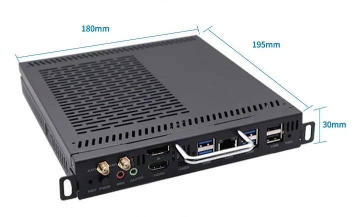 Core i5-8257U FCBGA1528 Pädagogischer industrieller OPS-Mini-PC mit 2DDR4 DP M.2 RTL 8111 Gigabit-Netzwerkkartenchip