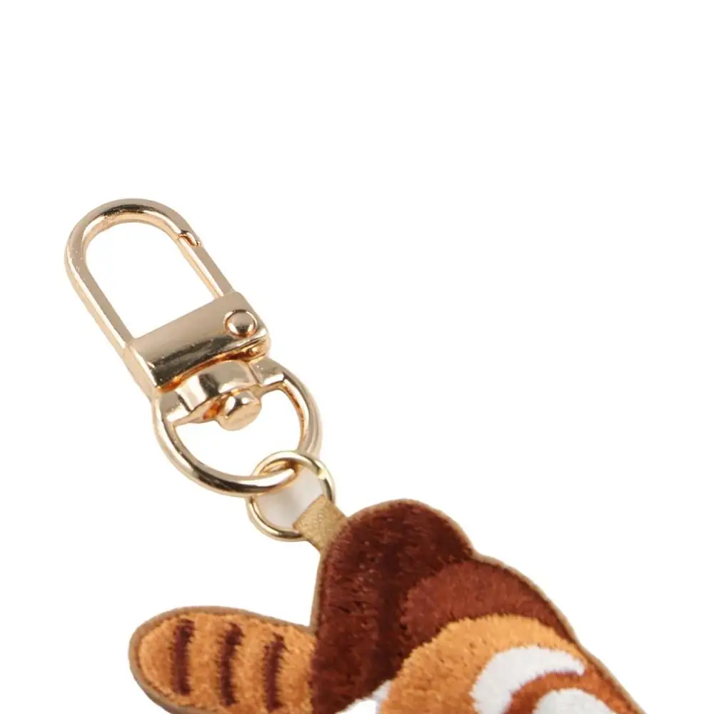 Divertente cartone animato panda rosso portachiavi creativo morbido ciondolo animale kawaii moda cuore panda rosso ricamo ciondolo borsa appesa