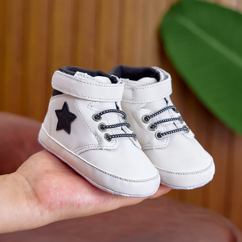 High-Top Baby Walking Shoes for Boys and Girls, Suitable for 0-1 Year Old, with Soft Soles, Casual and Fashionable Color-Blocking Design, Suitable for Daily Indoor and Outdoor Use